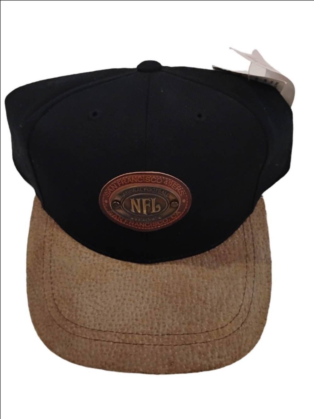 American Needle Vintage NFL Black & Brown SF 49ers Hat with Metal Patch